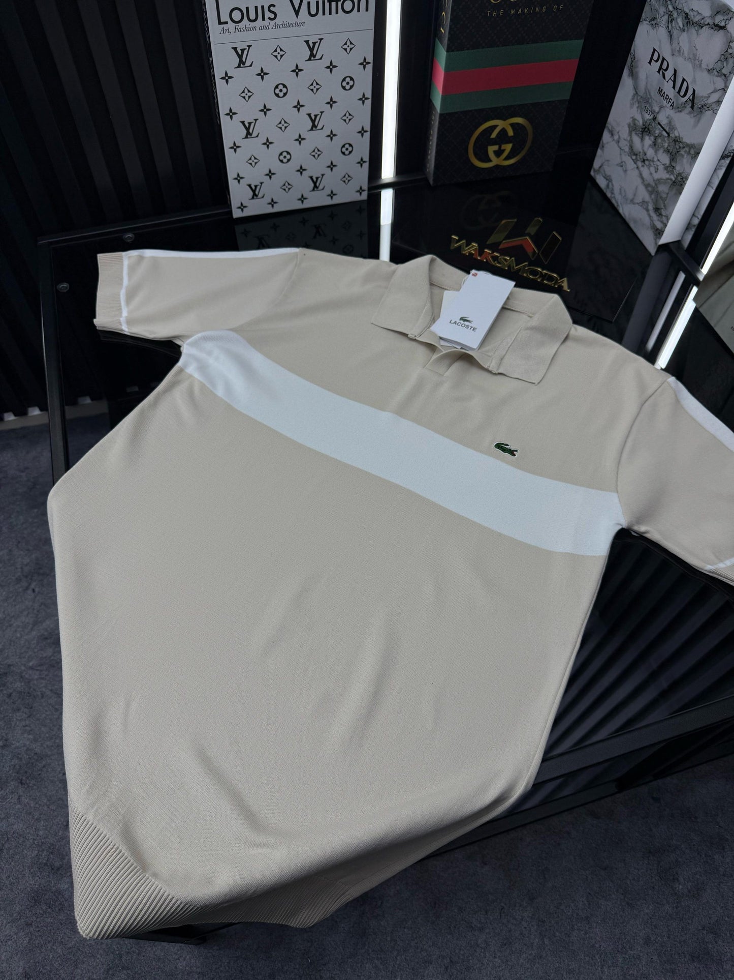 LCST Şeritli Örme Triko Tshirt