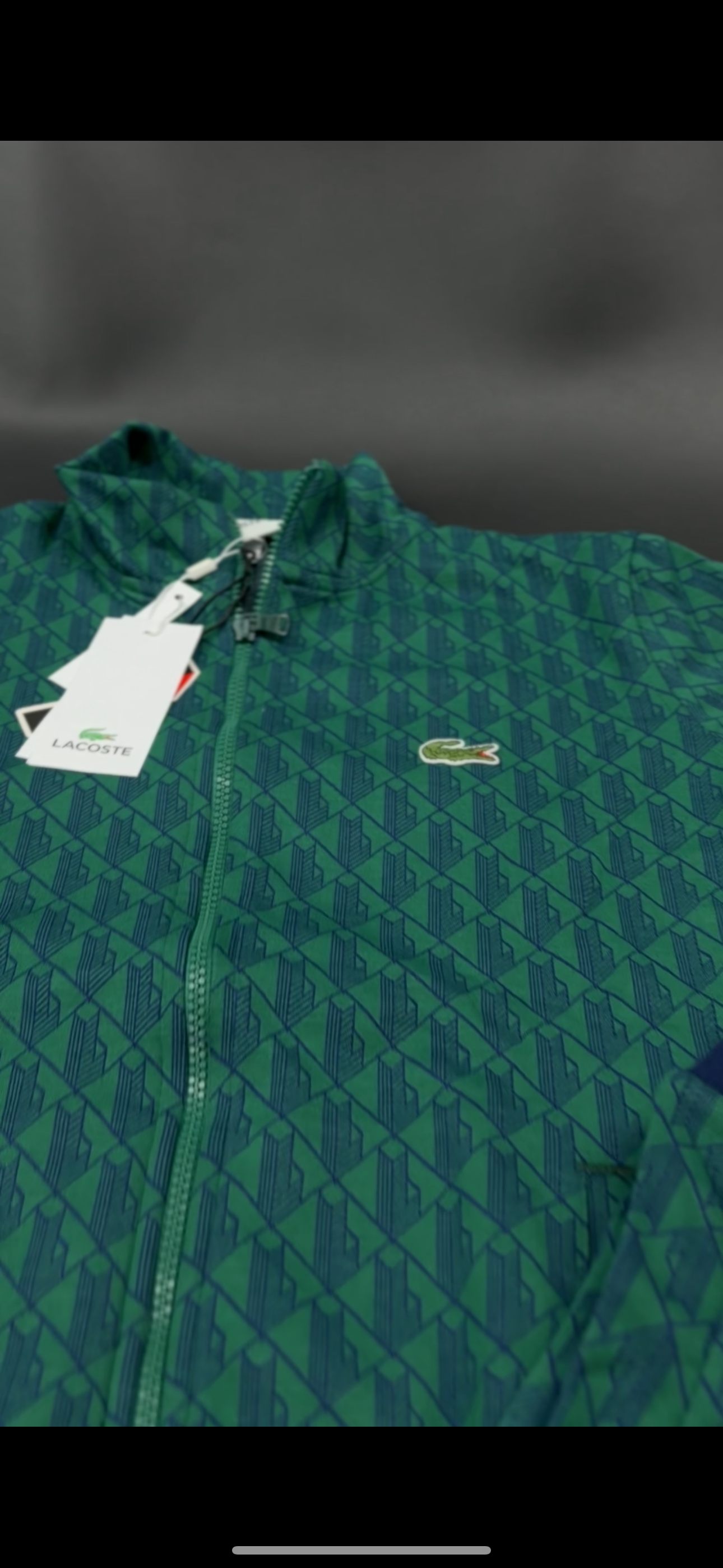 Lacoste Kalın Ribana Yeşil Beyaz Eşofman Takımı