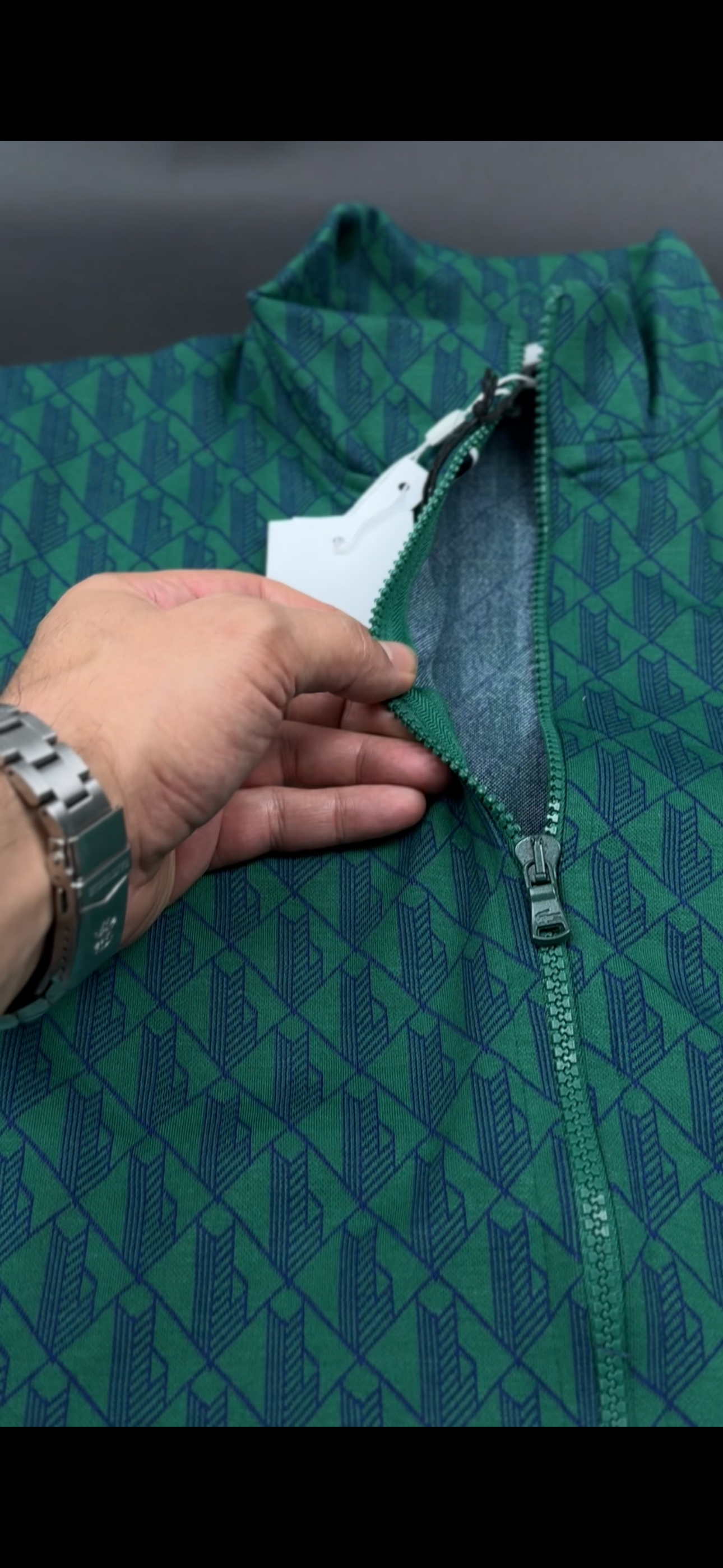 Lacoste Kalın Ribana Yeşil Beyaz Eşofman Takımı
