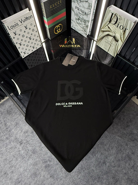D&G Örme Triko Tshirt /Siyah