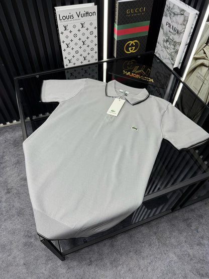 LCST Polo Yaka Örme Triko Tshirt /Gri