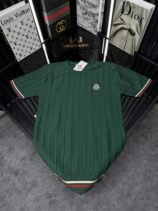 MNCLR Polo Yaka Örme Triko Tshirt /Yeşil