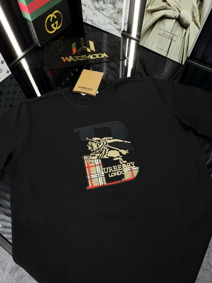 BRBRY Bisiklet Yaka Tshirt /Siyah BB