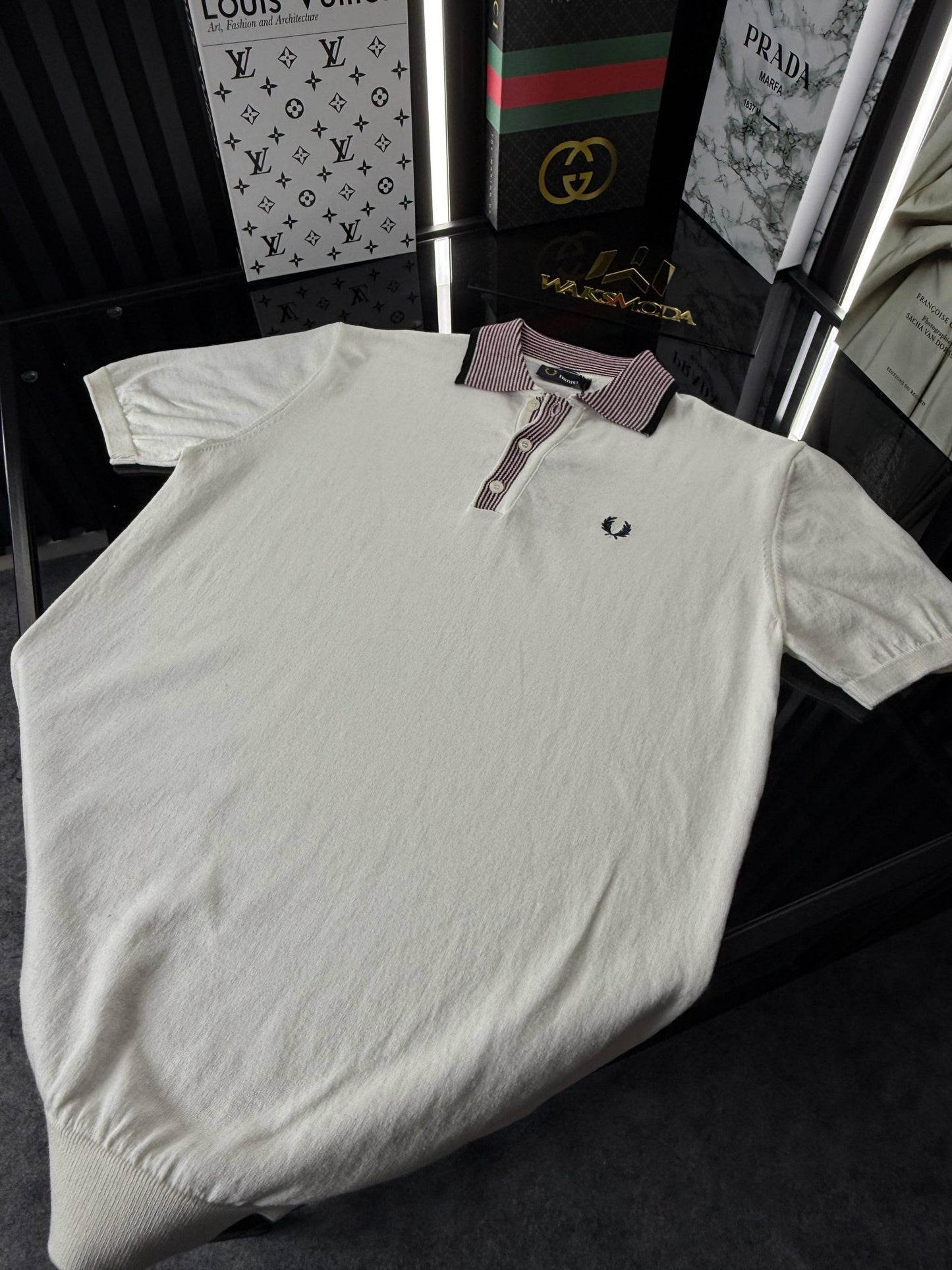 FP Polo Yaka Örme Triko Tshirt /Beyaz