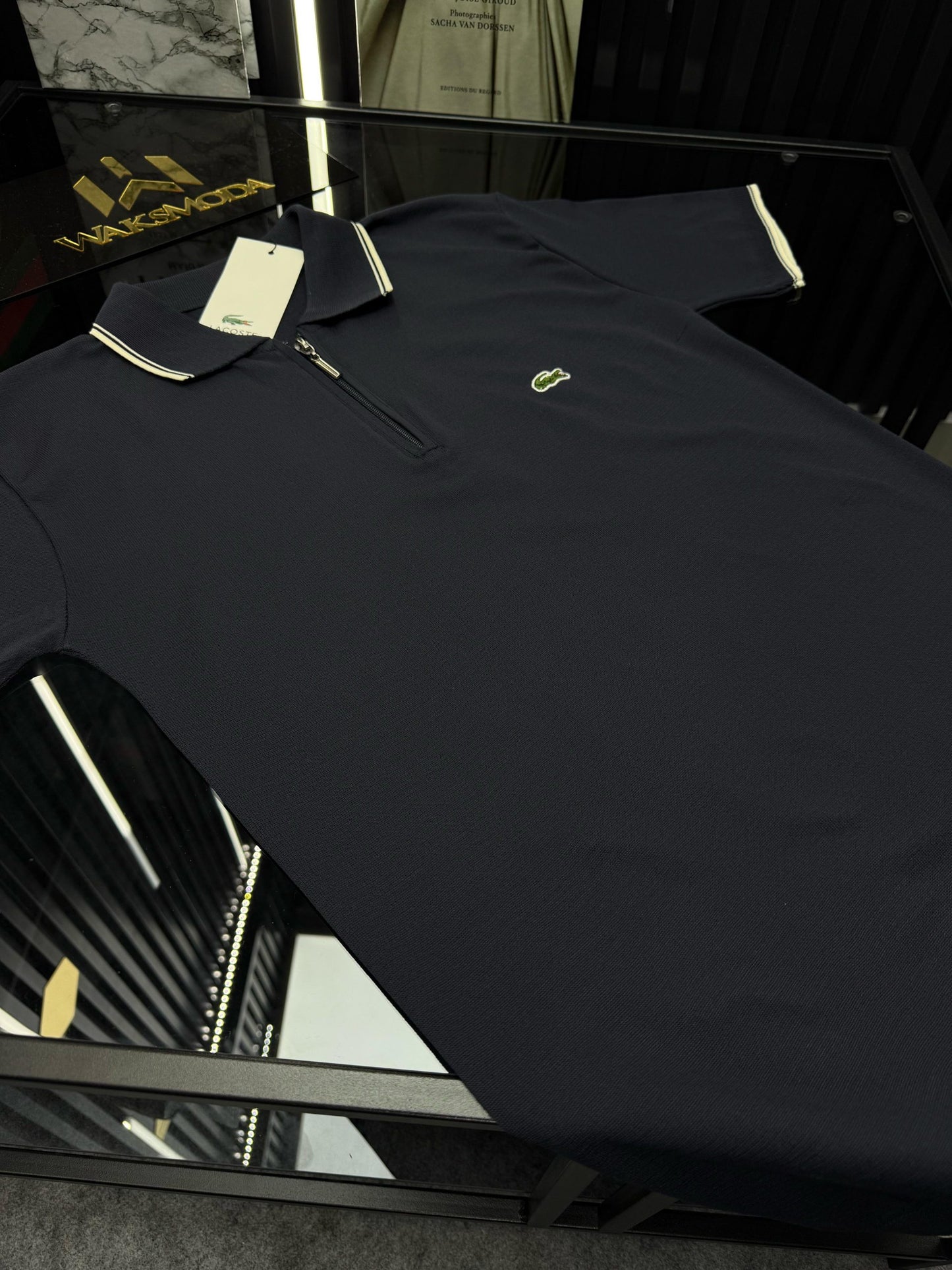 LCST Polo Yaka Örme Triko Tshirt /Lacivert