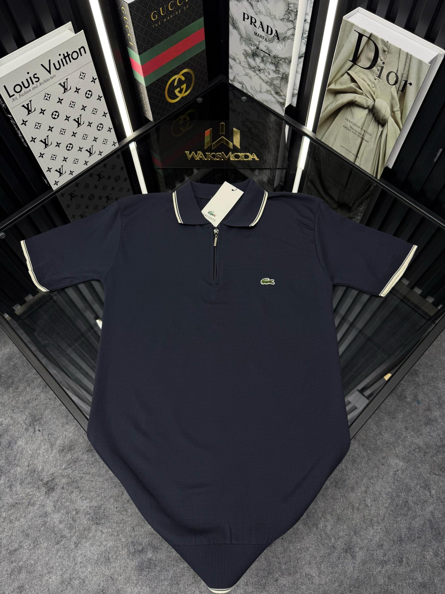 LCST Polo Yaka Örme Triko Tshirt /Lacivert